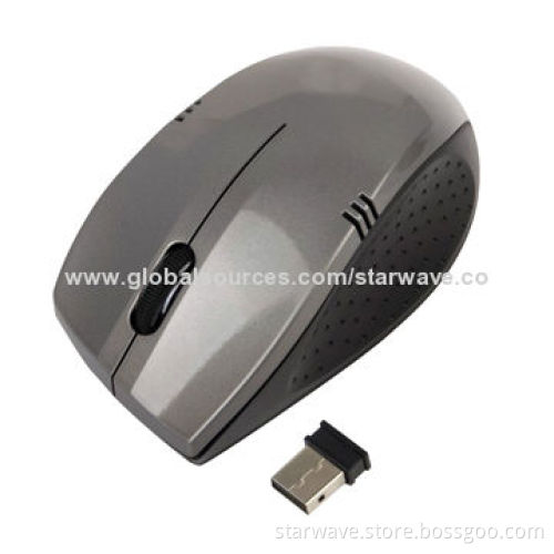 2.4GHz Flat Design Low-cost Wireless Mouse, Made of ABS